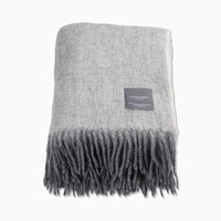 Pläd White & Skiffer melange mohair