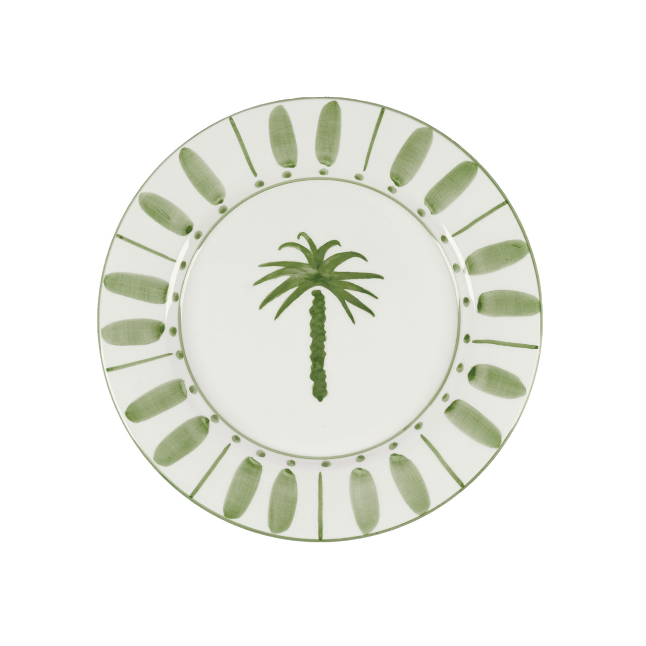 Tallrik palm 28 cm grön