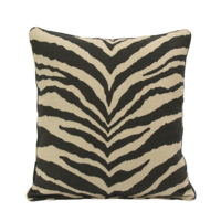 Kuddfodral Zebra svart och sand 50x50 cm